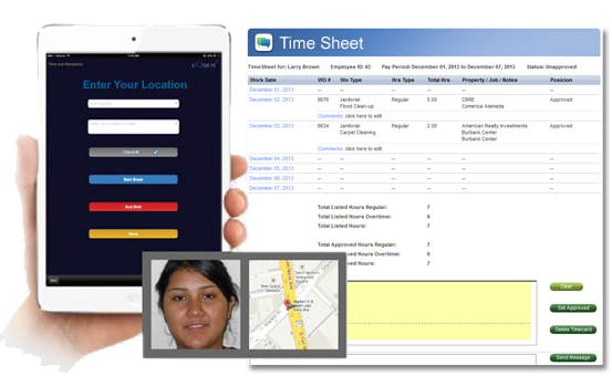 janitorial Time Tracking Software, Employee Time & Attendance Tracking Software & Mobile App, eQuest
