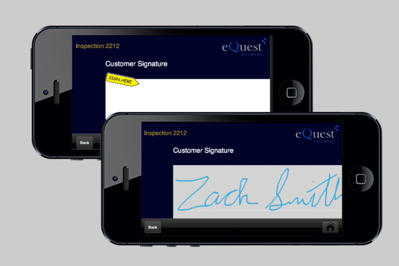 Obtain Customer sign-off on mobile device